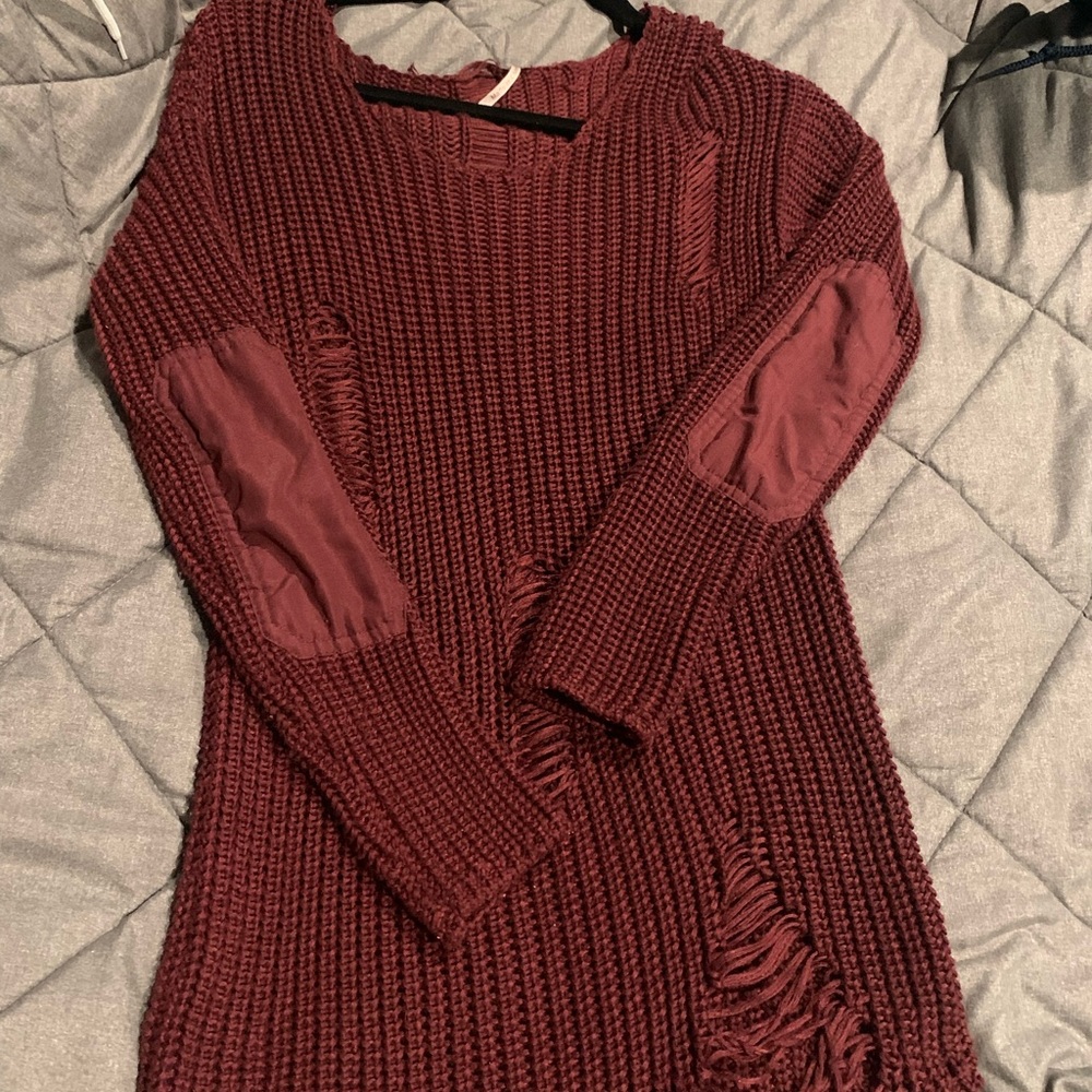 Distressed Knitted Sweater - SMALL